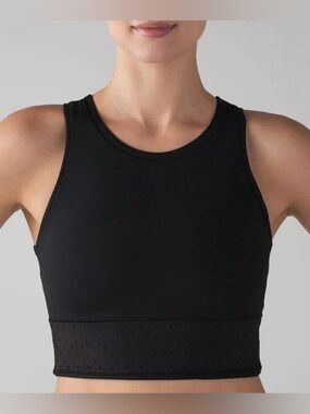 Lululemon Mind Over Miles Crop Top- Black